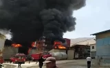 مهار آتش‌سوزی در پترو پالایش گهر پس از ۸ ساعت+فیلم
