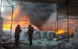 آتش سوزی در پالایشگاه اصفهان + فیلم