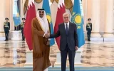 دیدار امیر قطر و رئیس جمهور قزاقستان درباره روابط دو جانبه