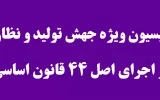 اسامی ۱۵ عضو کمیسیون ویژه جهش تولید و نظارت بر اجرای اصل ۴۴ قانون اساسی مجلس دوازدهم